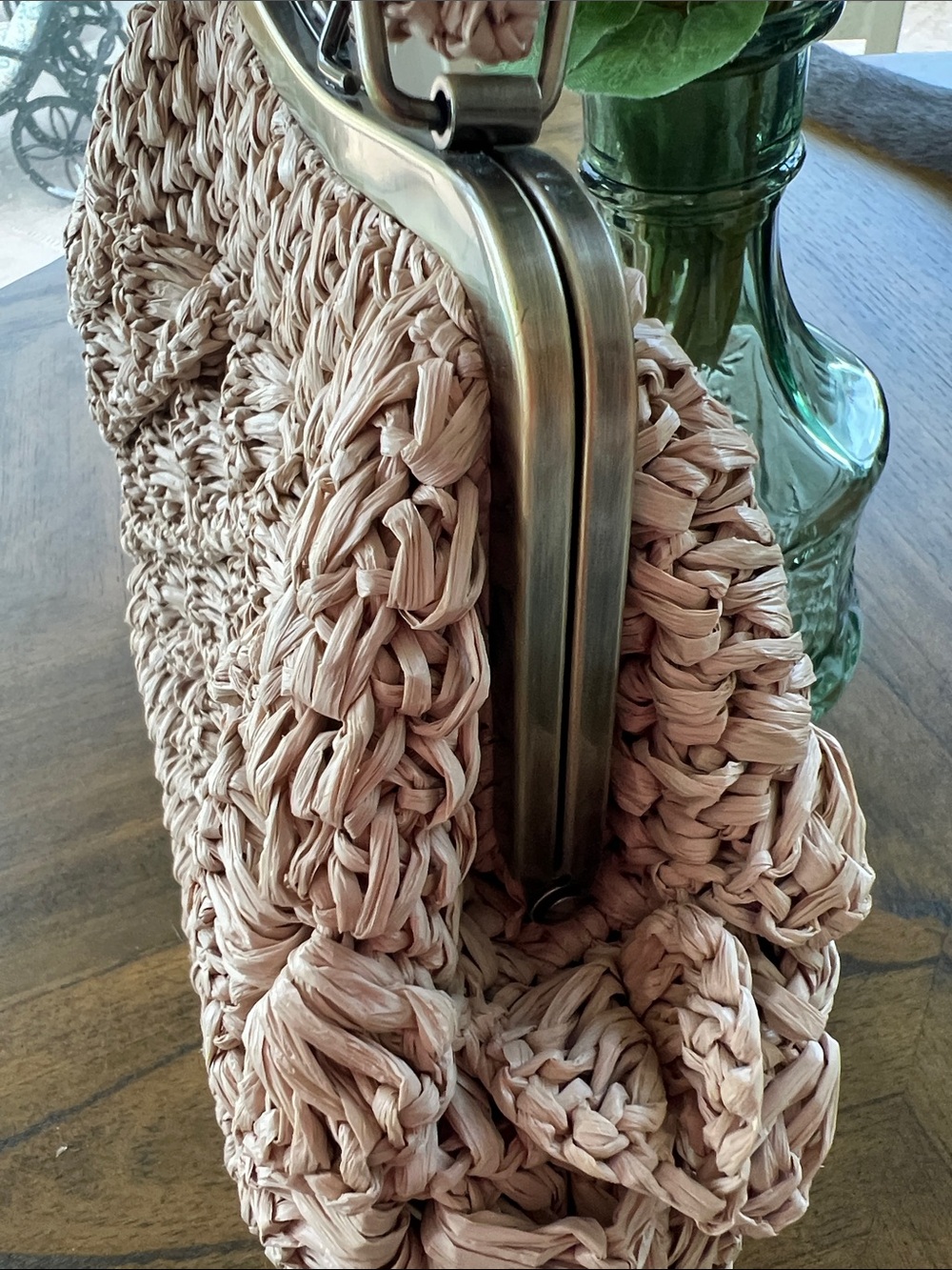 Patricia Nash Laureana Frame Scalloped Raffia Straw Bag - Picture 11 of 12